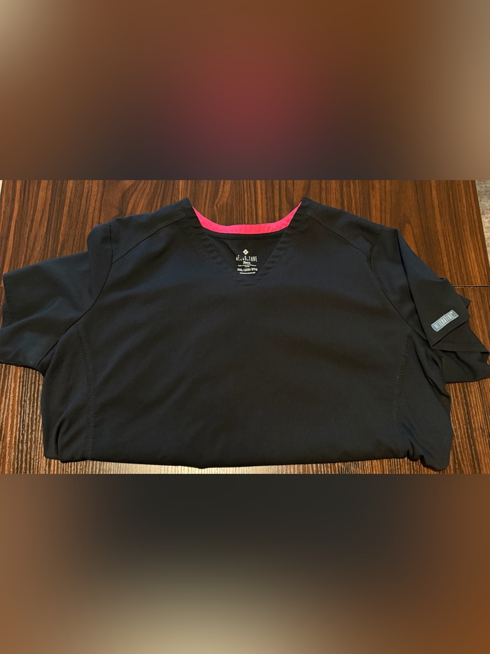 XXL/2XL Med Couture BLACK Scrub Top